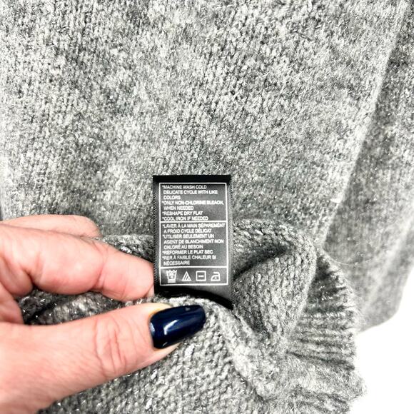 STEVE MADDEN Women's Abbie Sweater Dress Medium Heather Grey Turtleneck NWT - Picture 13 of 13